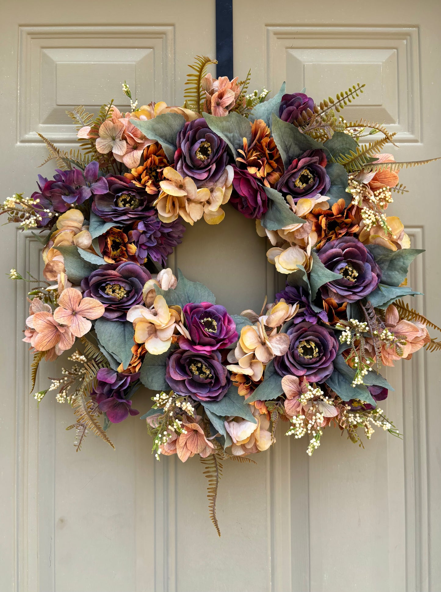 Camellia & Hydrangea Fall Wreath