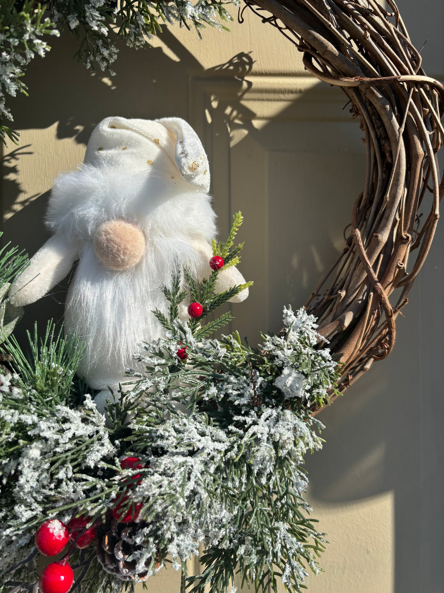 Snowy Gnome Winter Wreath