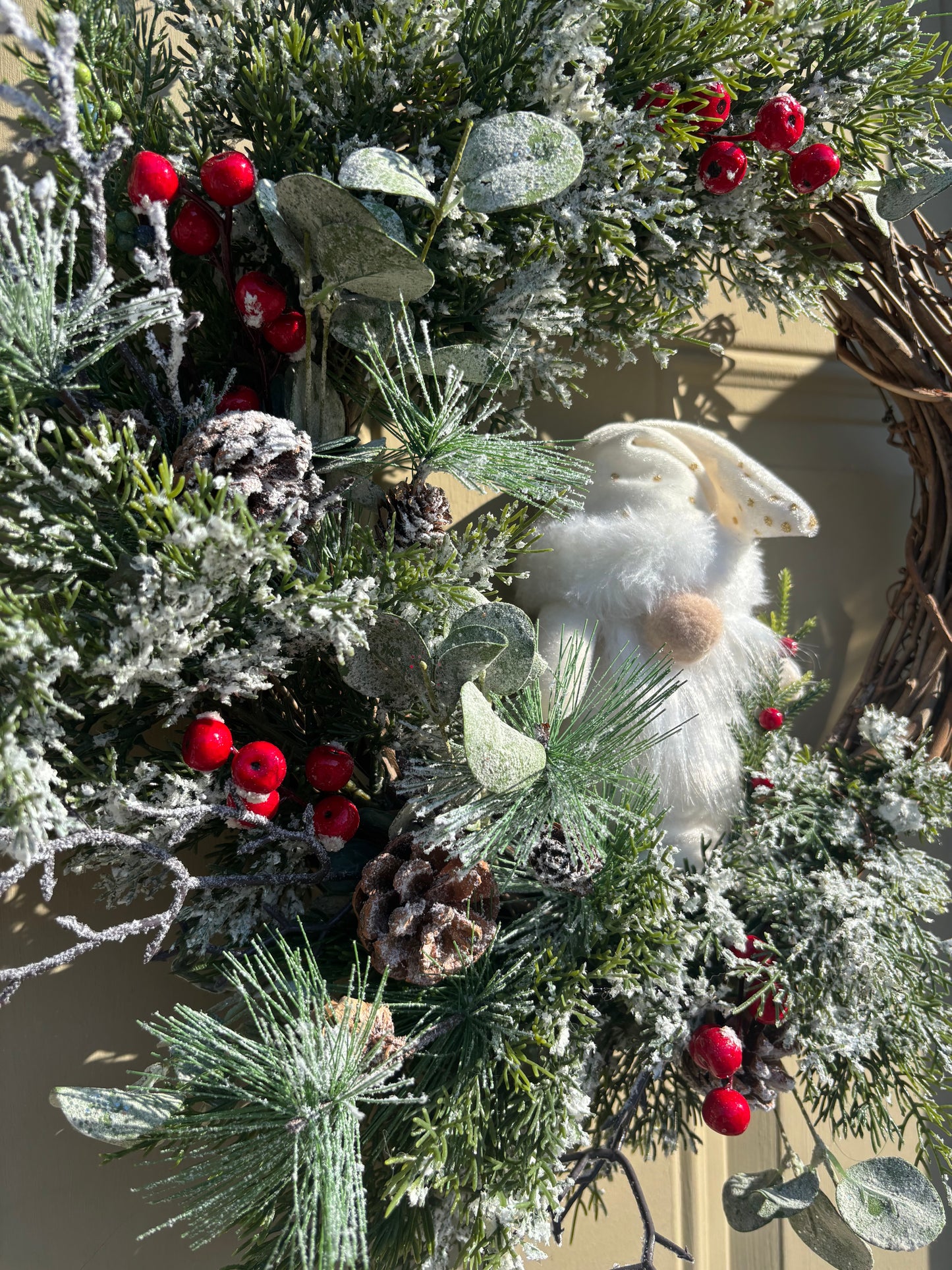 Snowy Gnome Winter Wreath