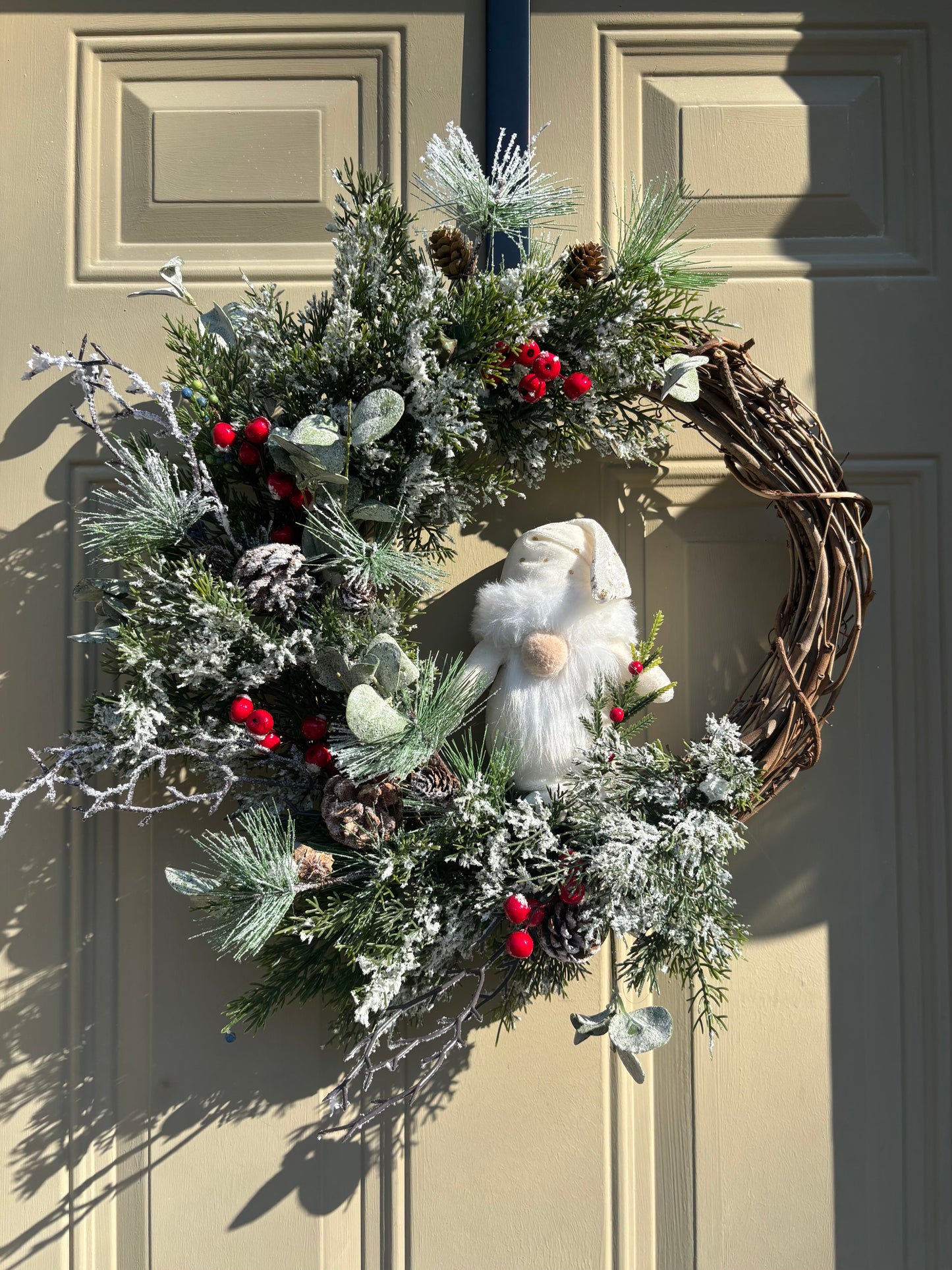 Snowy Gnome Winter Wreath
