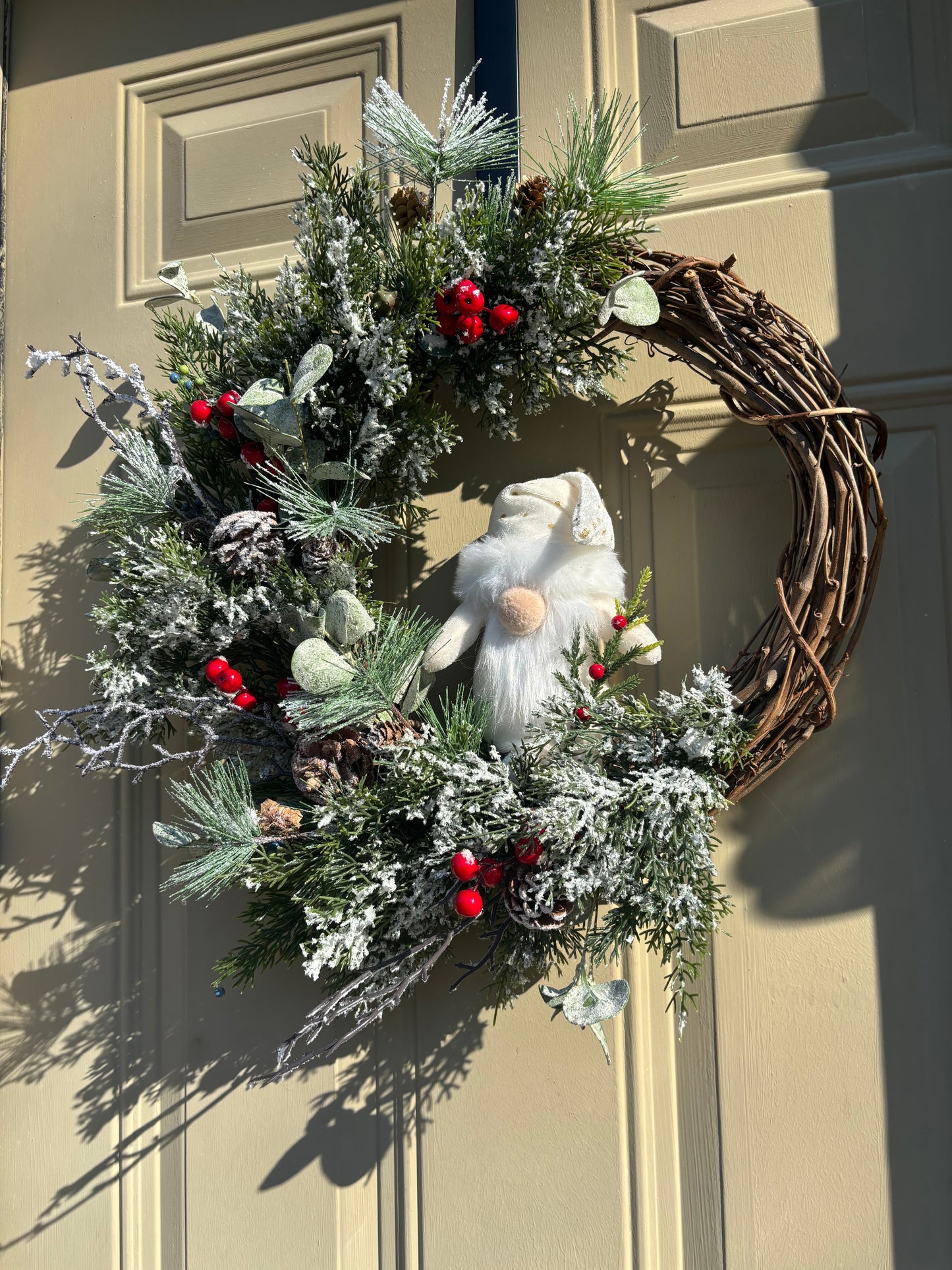 Snowy Gnome Winter Wreath