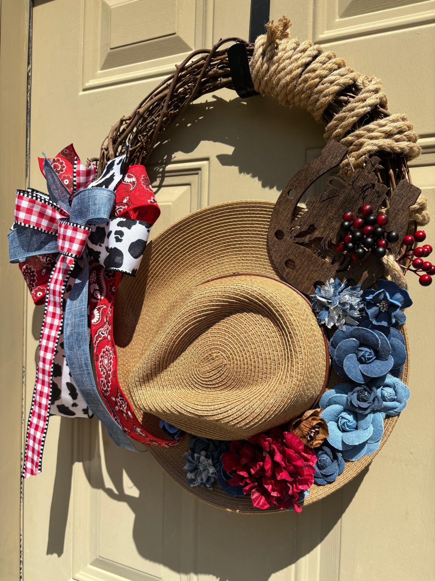 Cowgirl Farmhouse Wreath
