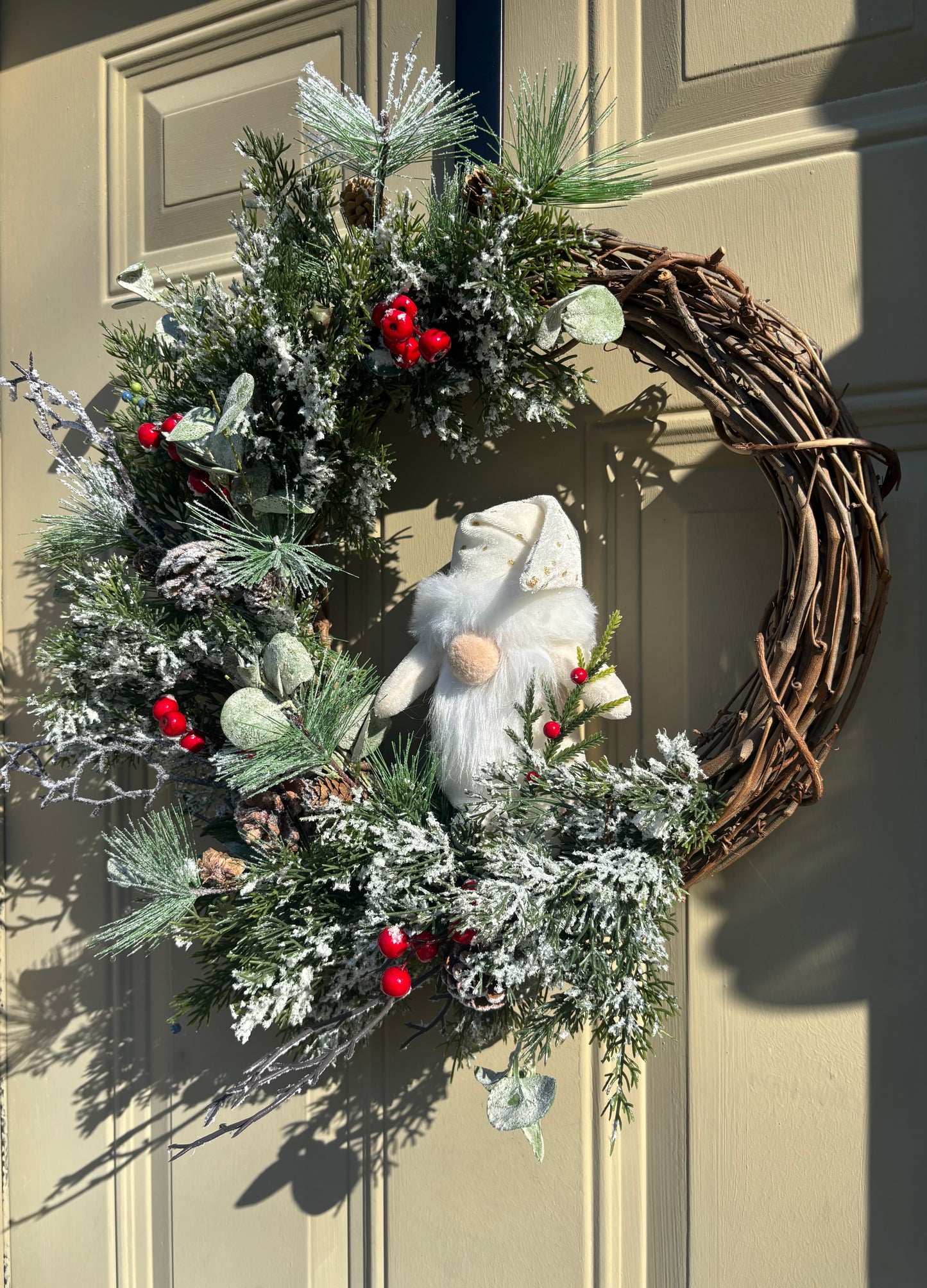 Snowy Gnome Winter Wreath