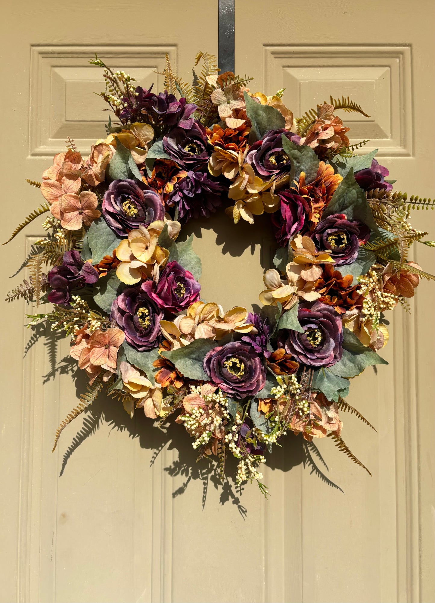 Camellia & Hydrangea Fall Wreath