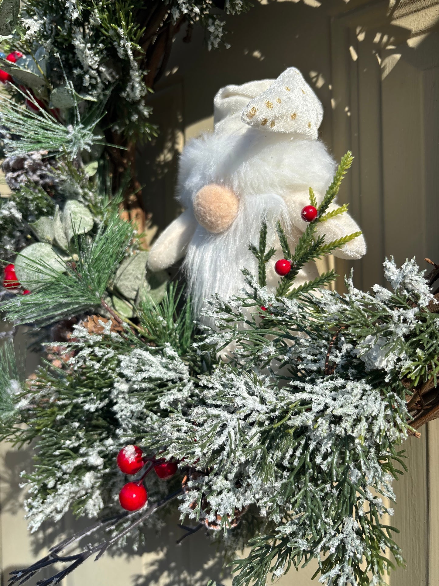 Snowy Gnome Winter Wreath