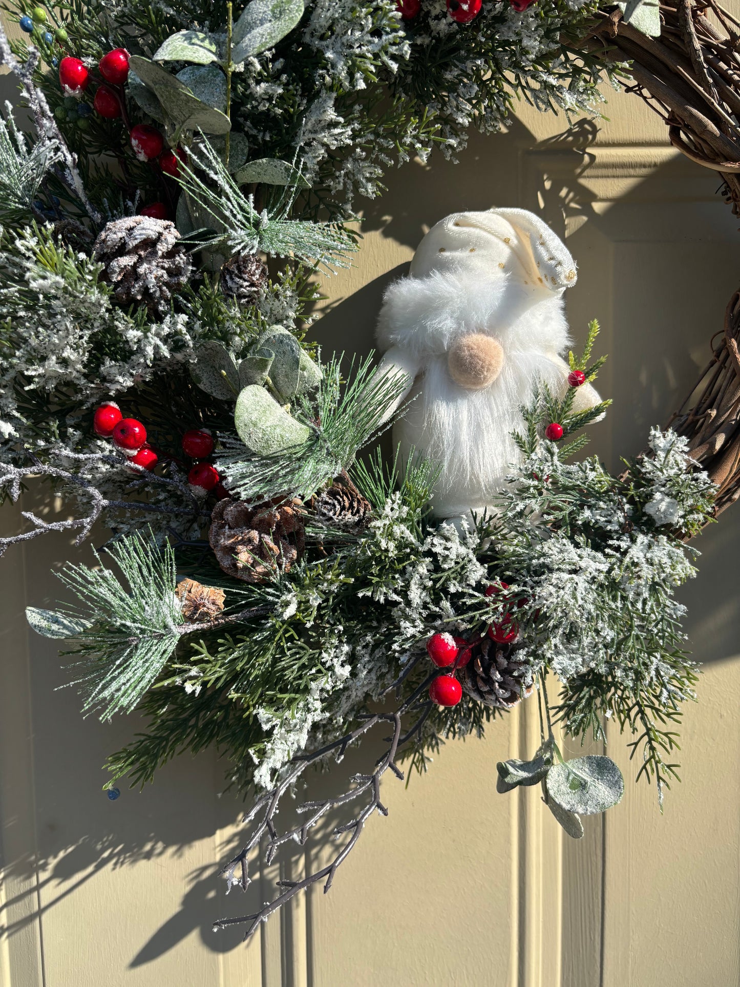 Snowy Gnome Winter Wreath