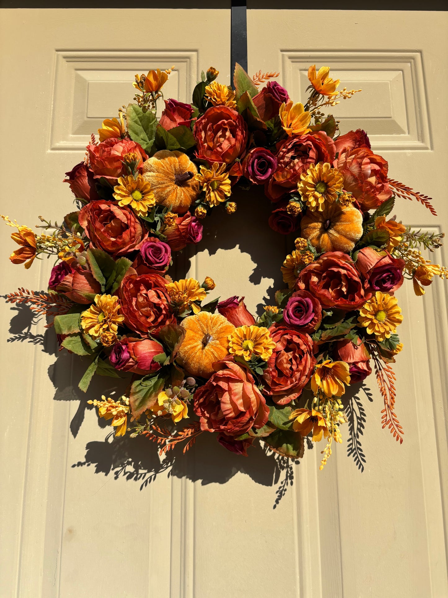 Peony and Rose Fall Wreath