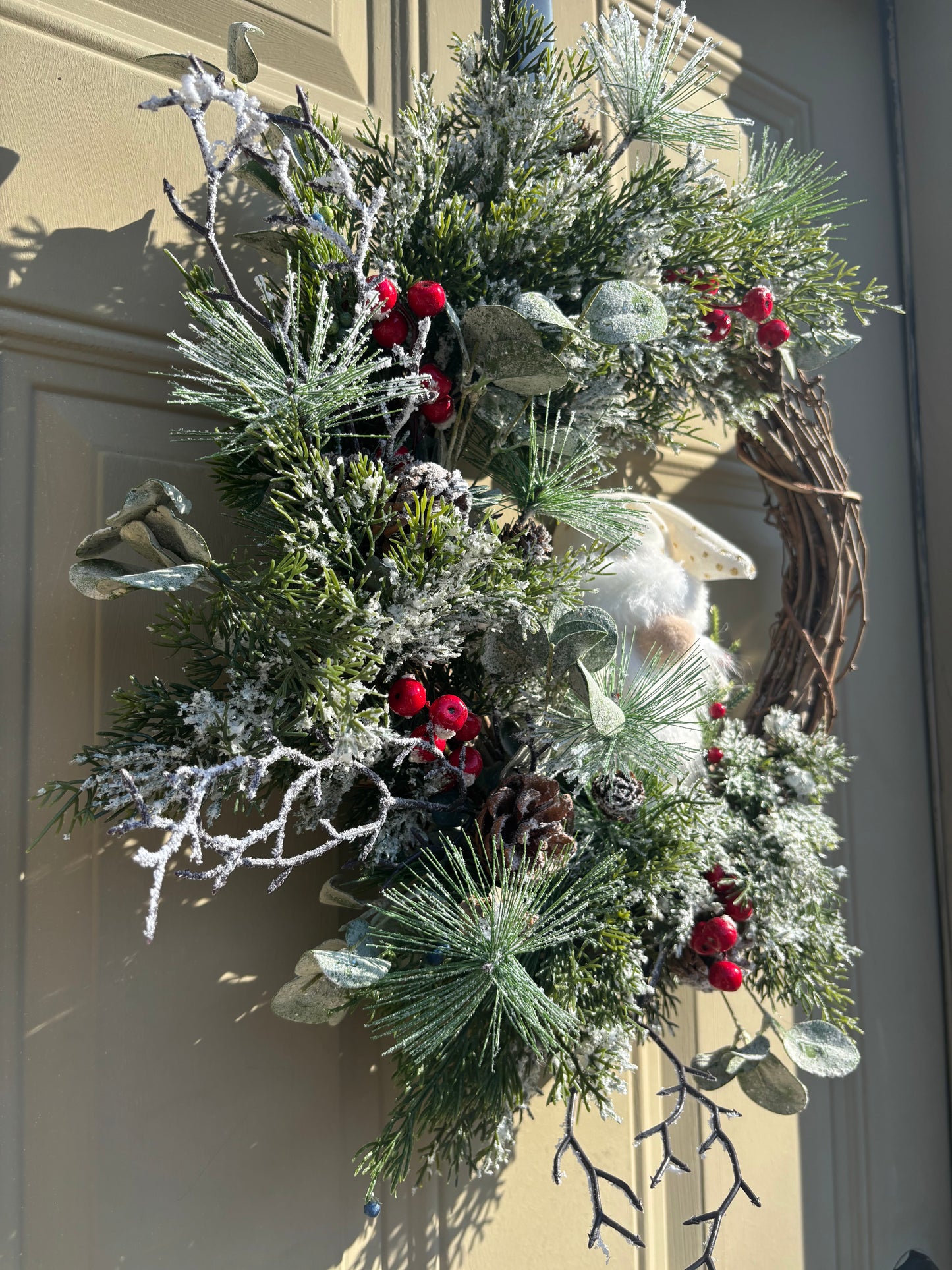 Snowy Gnome Winter Wreath