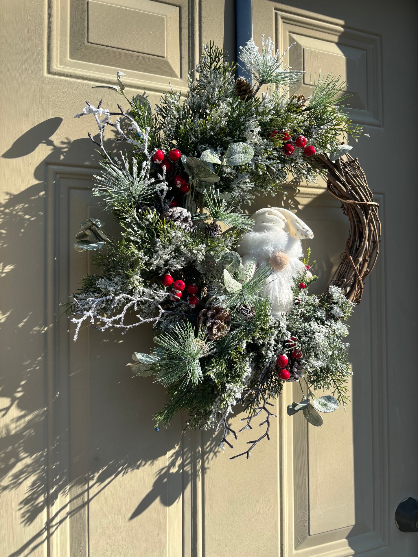 Snowy Gnome Winter Wreath