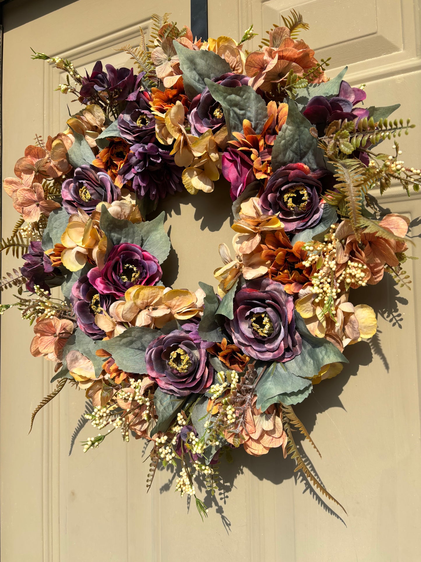 Camellia & Hydrangea Fall Wreath