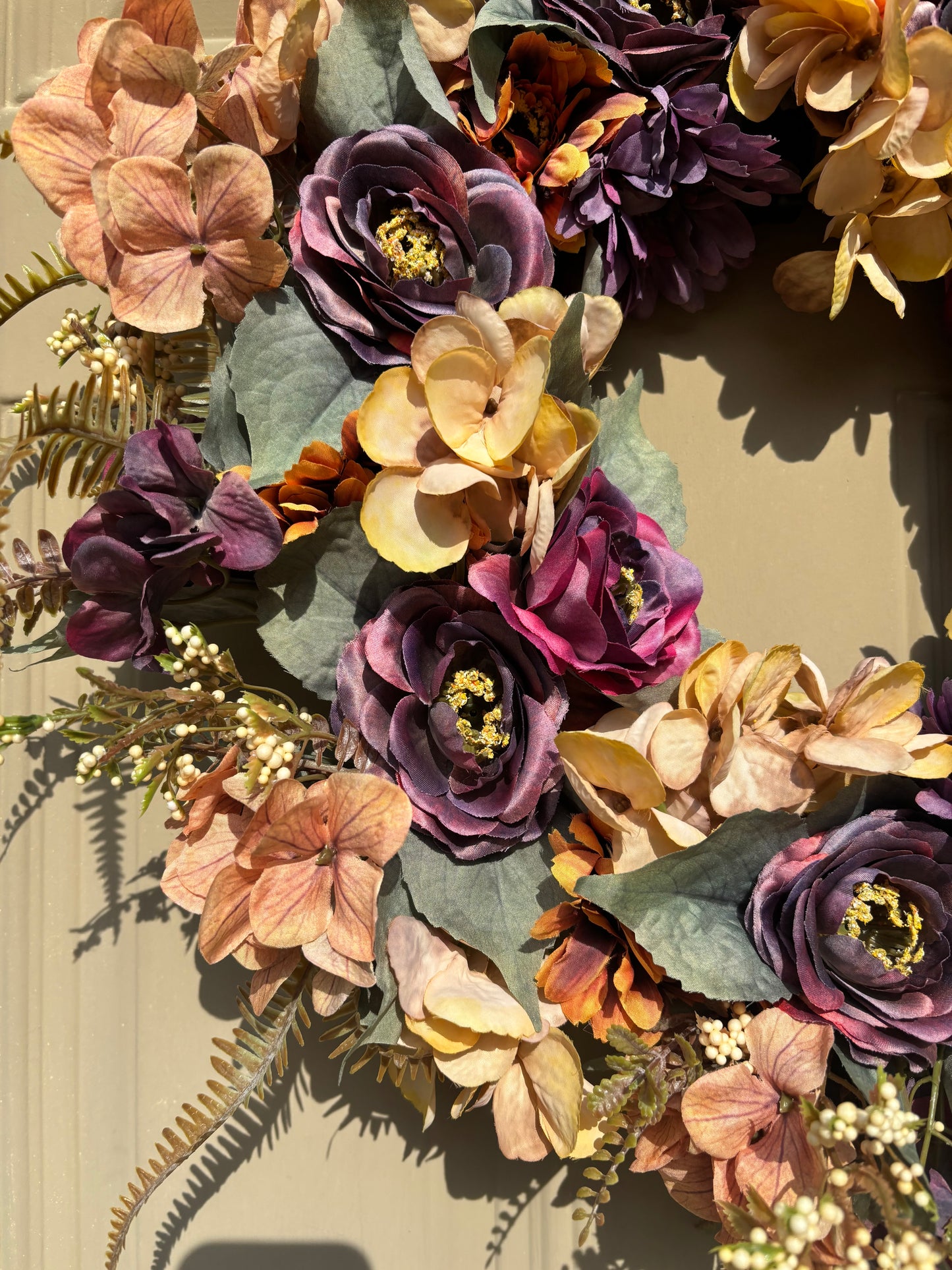 Camellia & Hydrangea Fall Wreath