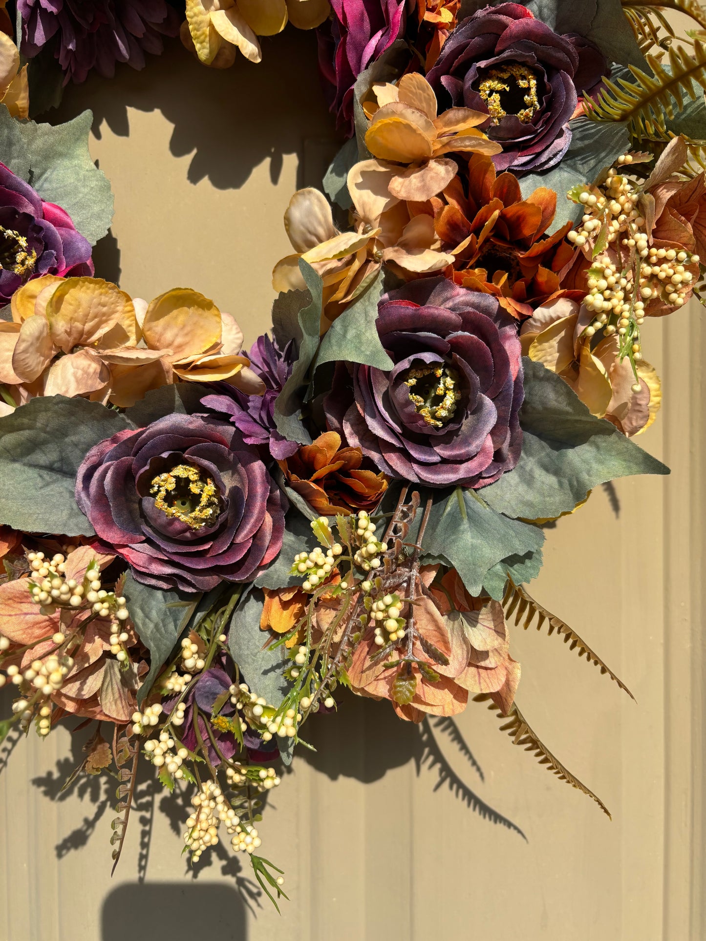 Camellia & Hydrangea Fall Wreath