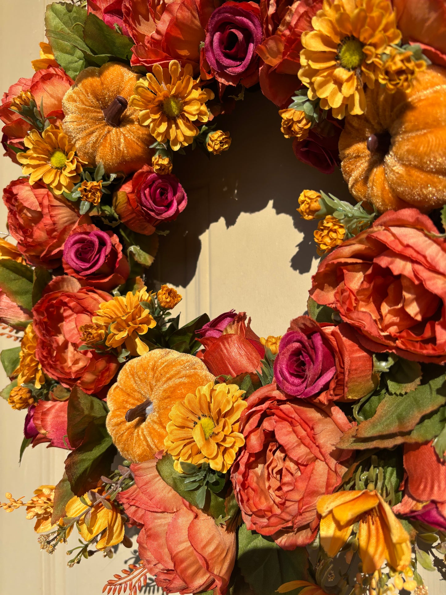 Peony and Rose Fall Wreath