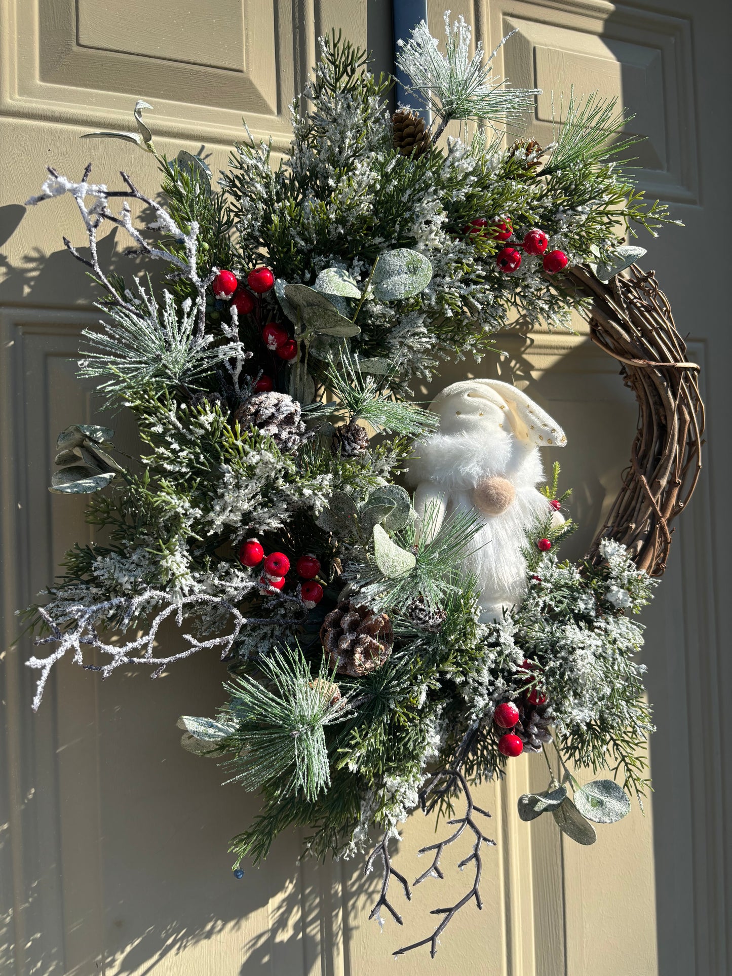 Snowy Gnome Winter Wreath