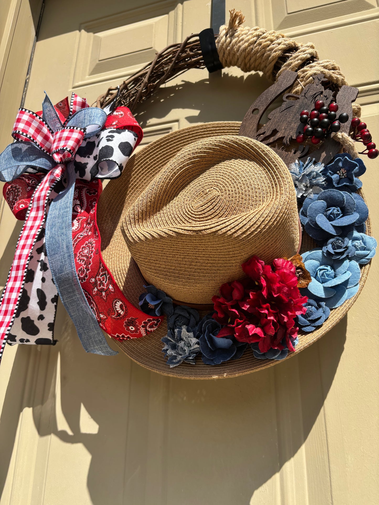 Cowgirl Farmhouse Wreath