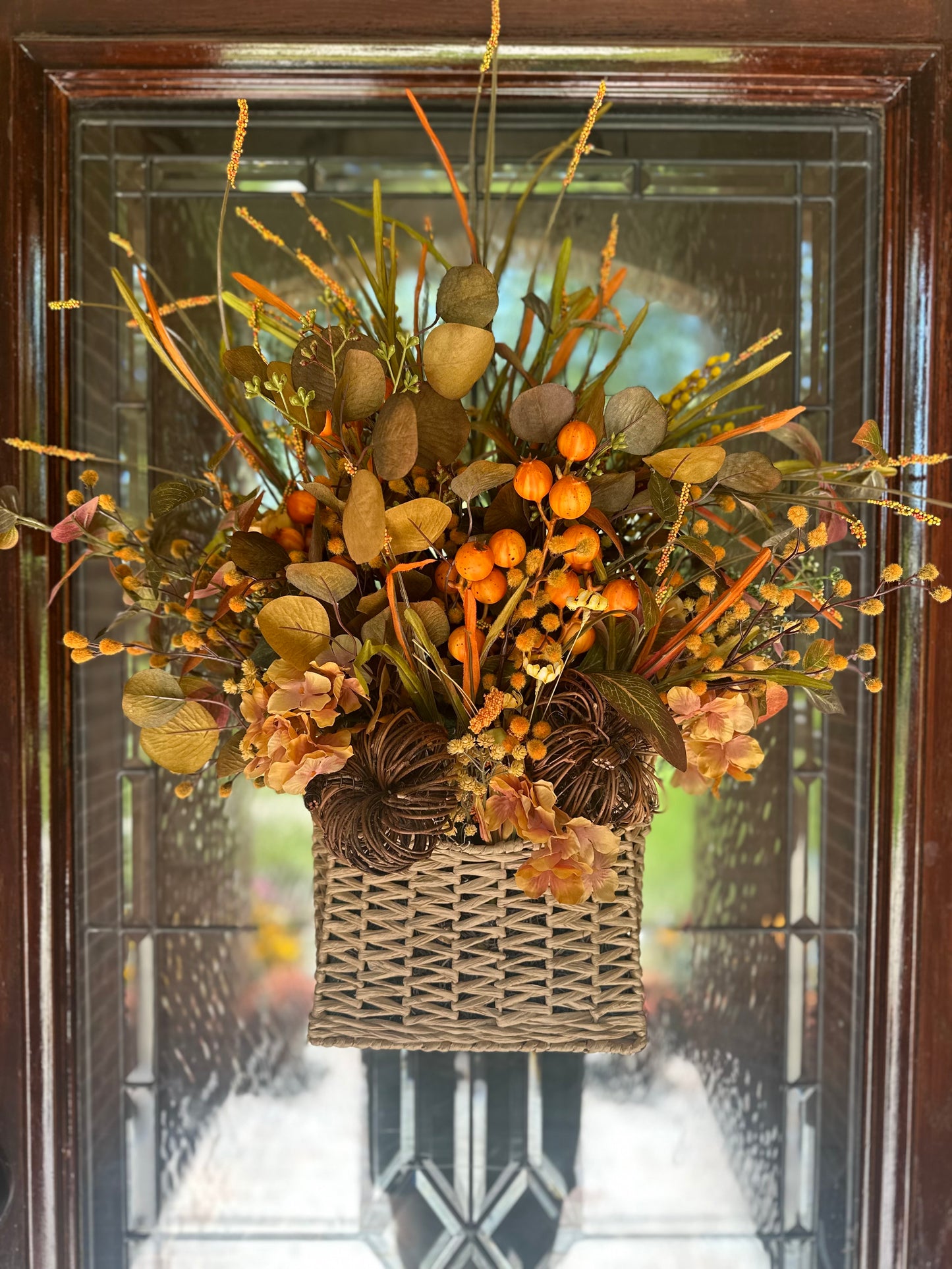 Fall Harvest Floral Hanging Basket