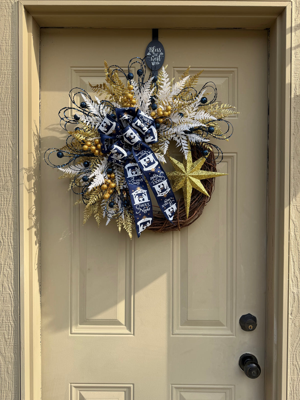"Reason for the Season" Nativity Christmas Wreath