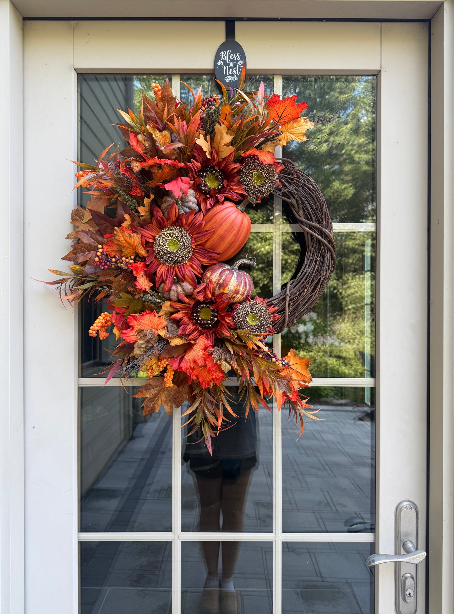 Maple Leaf & Sunflower Fall Wreath