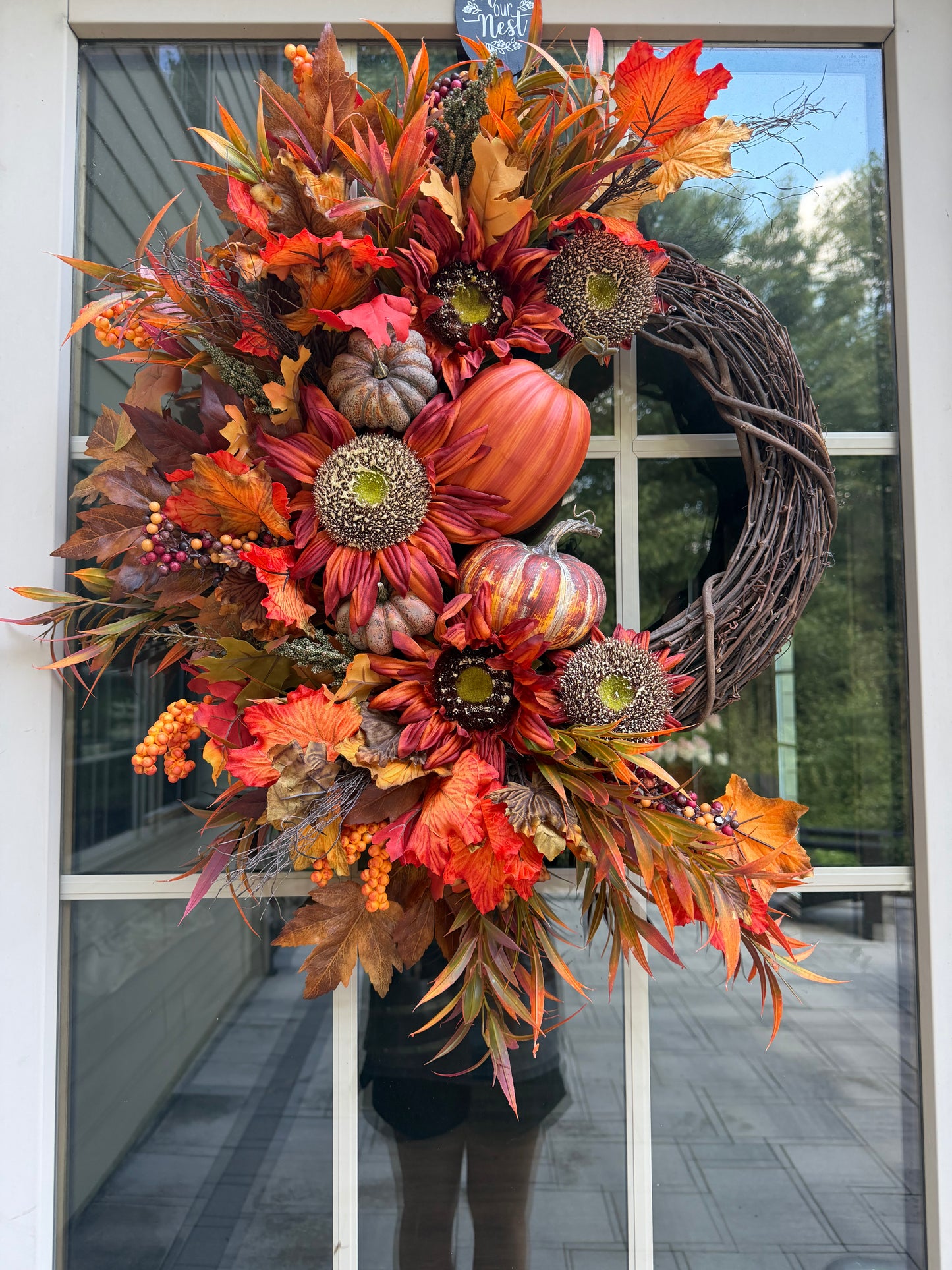 Maple Leaf & Sunflower Fall Wreath