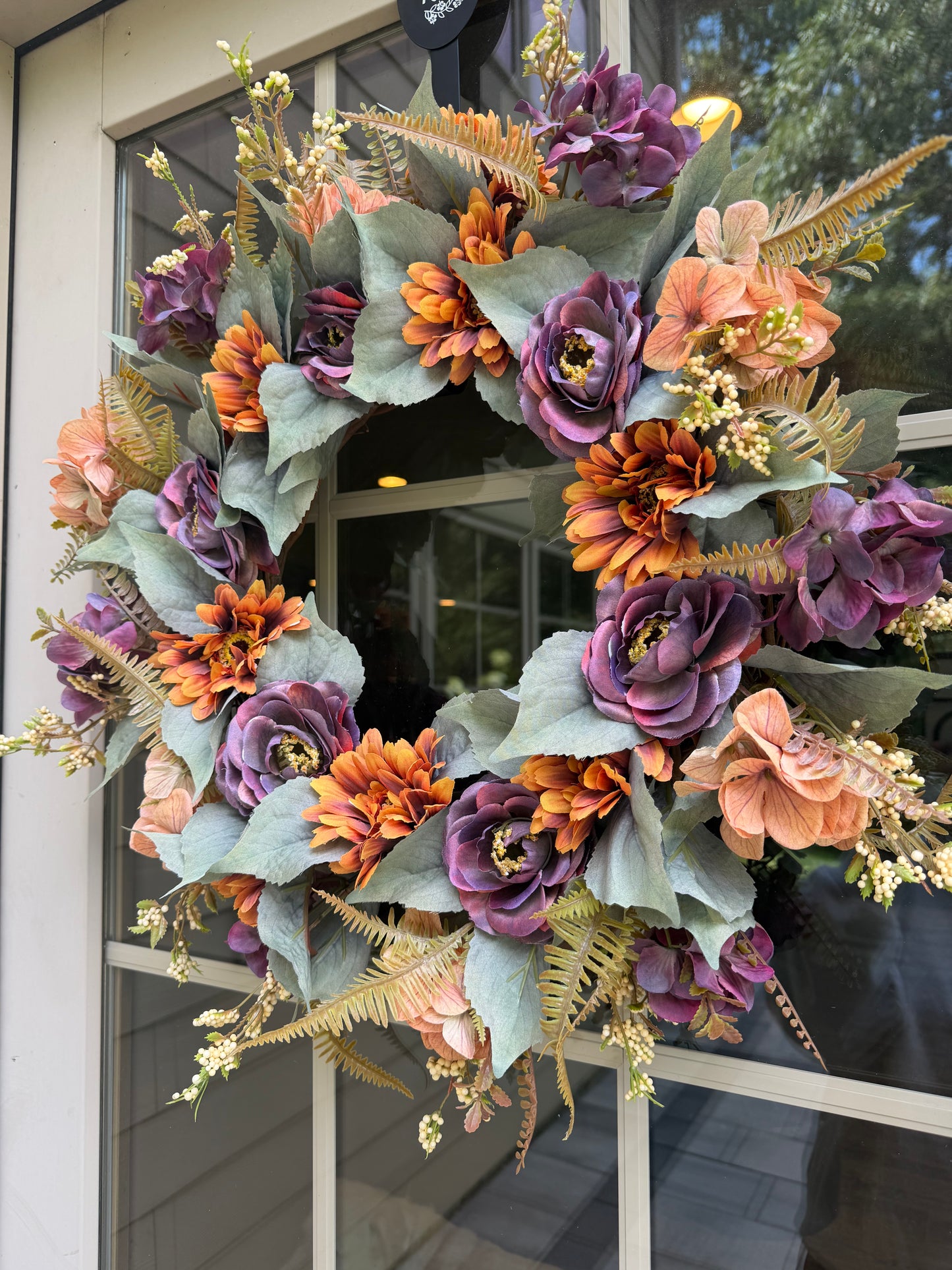 Gerbera and Camellia Fall Wreath