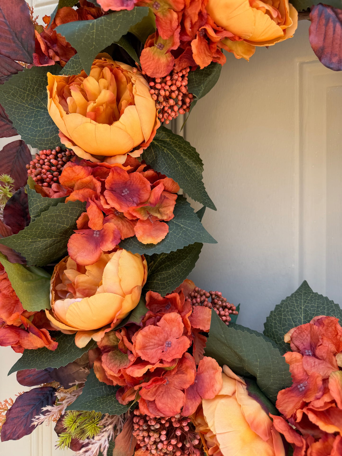 Terracotta Hydrangea & Peony Fall Wreath