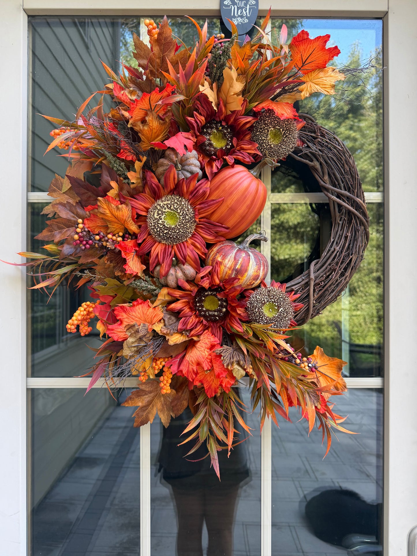 Maple Leaf & Sunflower Fall Wreath