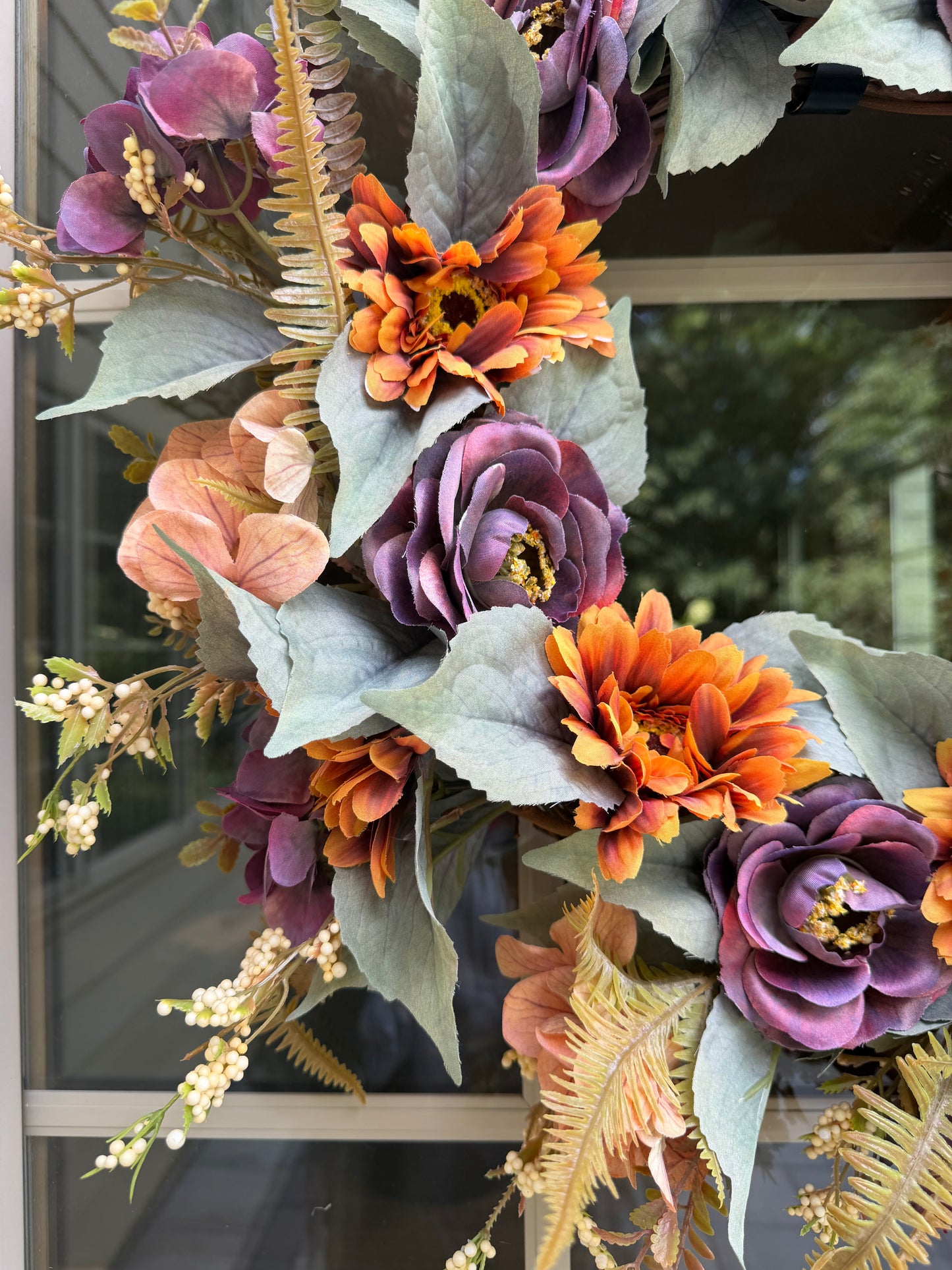 Gerbera and Camellia Fall Wreath