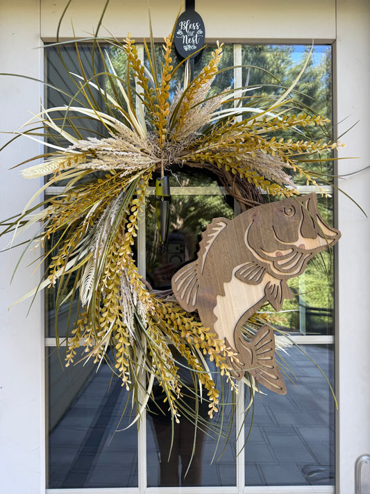 "Catch of the Day" Fishing Wreath