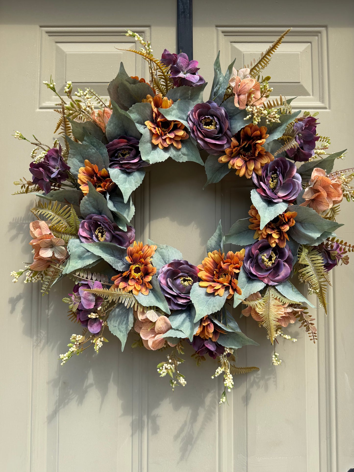 Gerbera and Camellia Fall Wreath