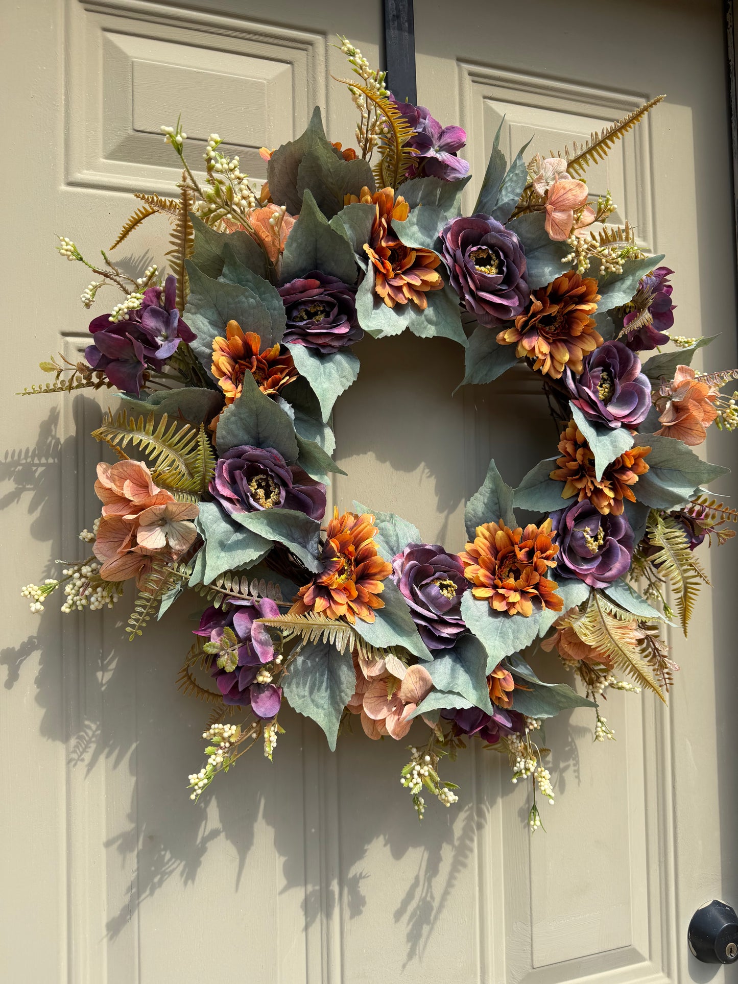 Gerbera and Camellia Fall Wreath