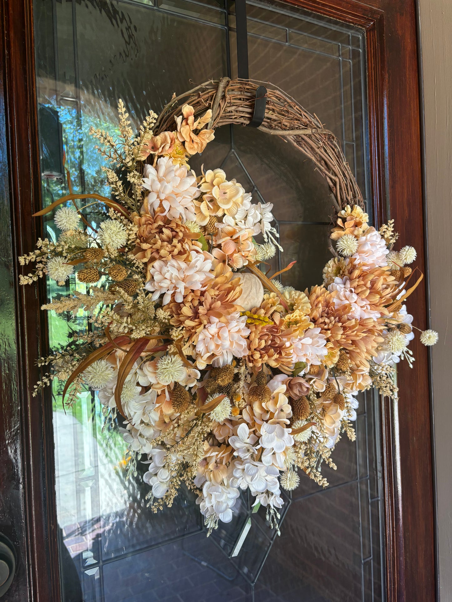 Beige & Cream-Colored Neutral Fall Wreath