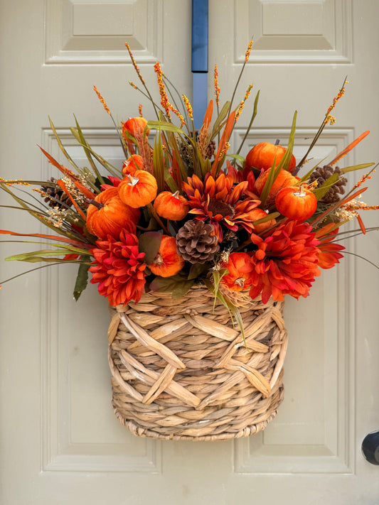 Sunflower and Mum Fall Floral Hanging Basket