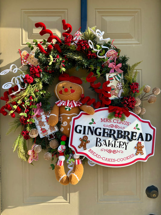 Gingerbread Bakery Holiday Wreath