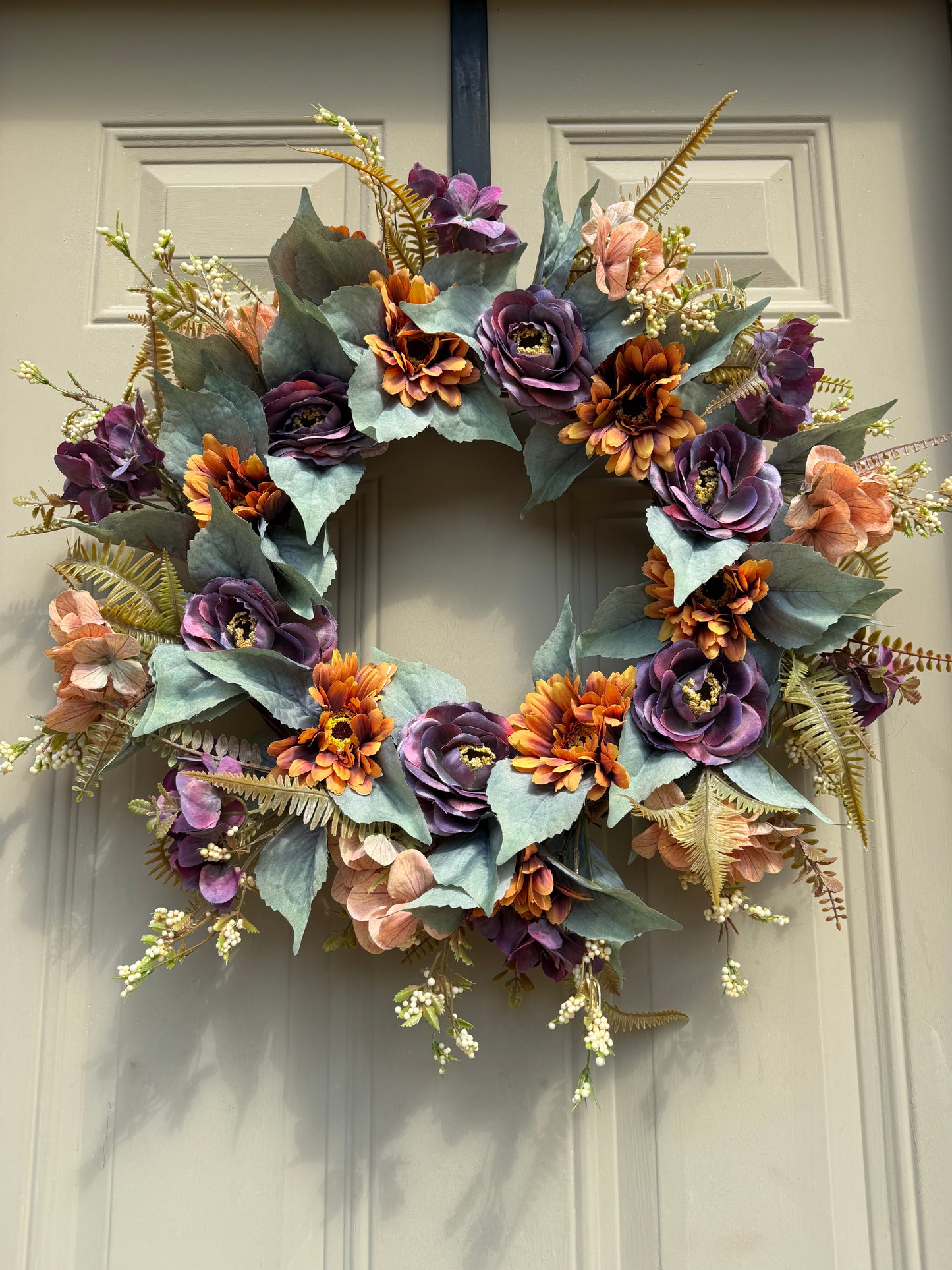 Gerbera and Camellia Fall Wreath