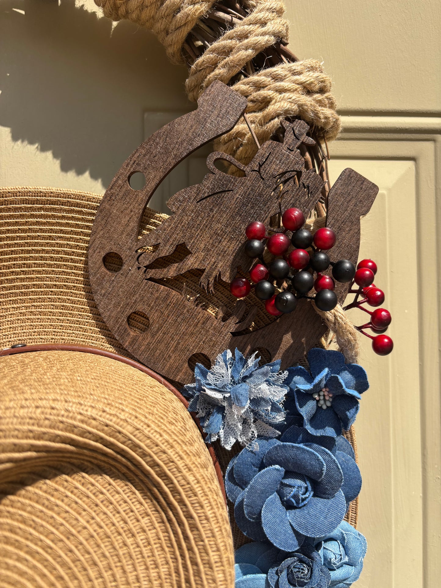 Cowgirl Farmhouse Wreath