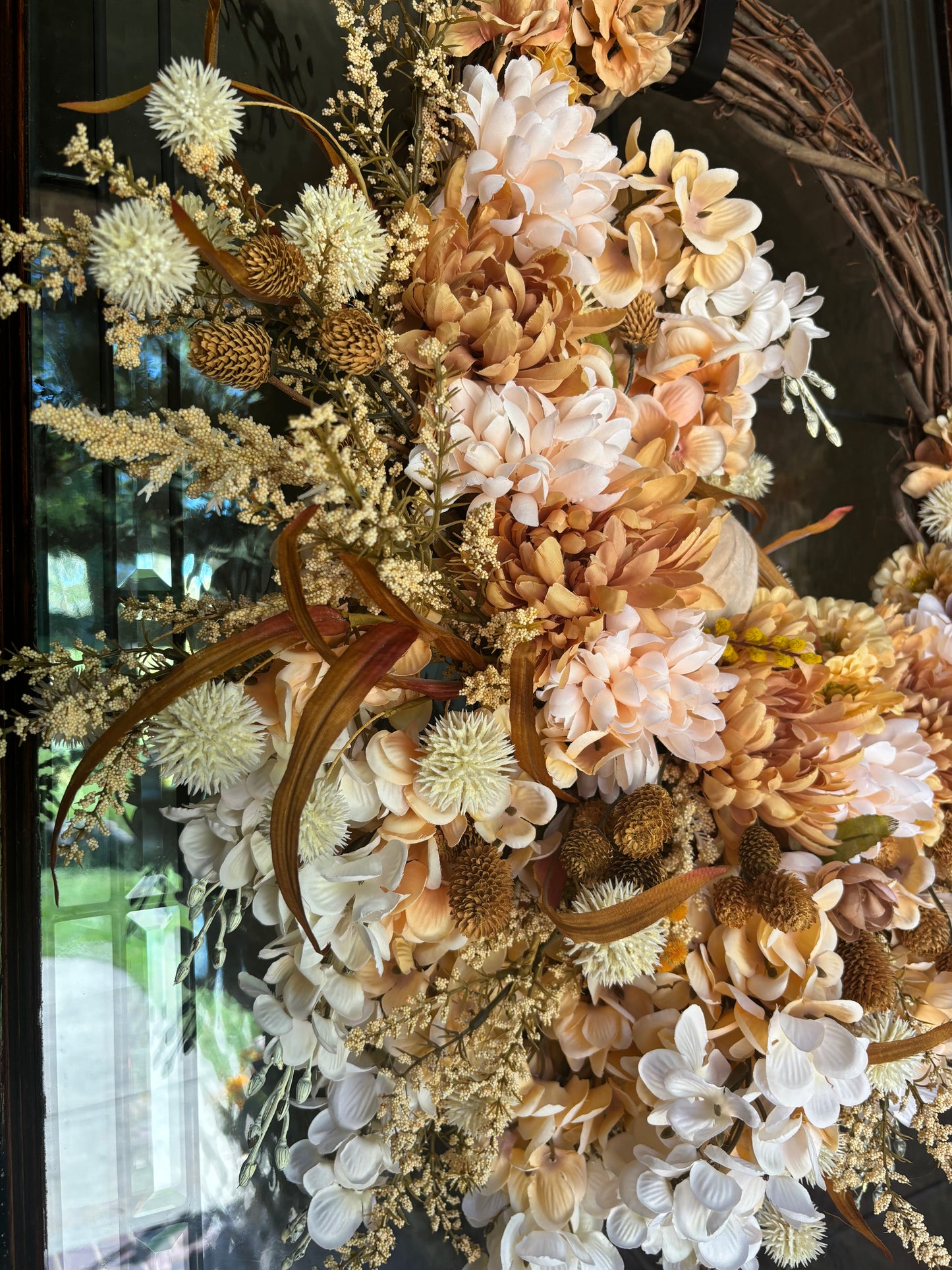 Beige & Cream-Colored Neutral Fall Wreath