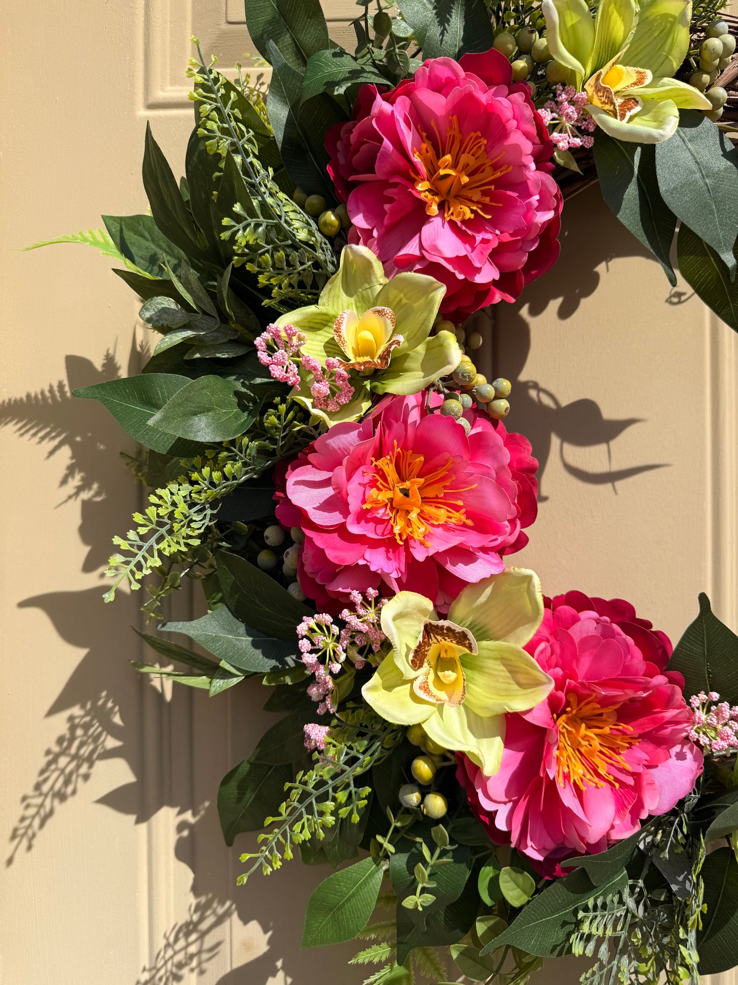 Pink Peony and Tropical Cymbidium