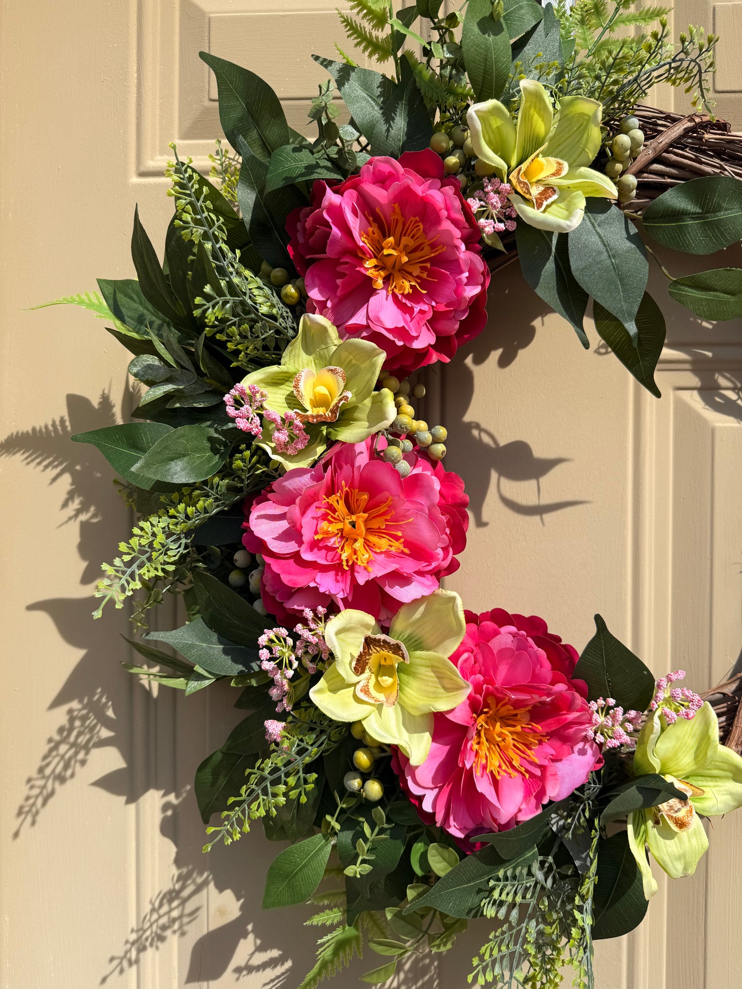 Pink Peony and Tropical Cymbidium