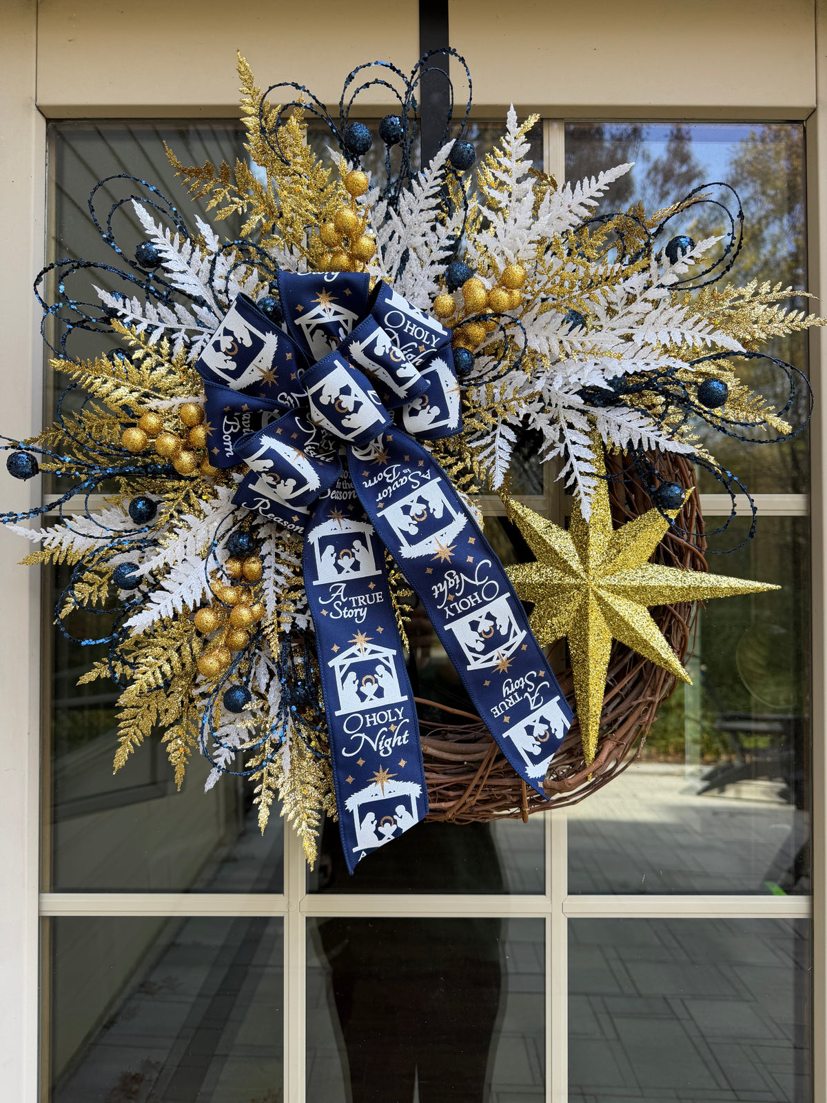 "Reason for the Season" Nativity Christmas Wreath