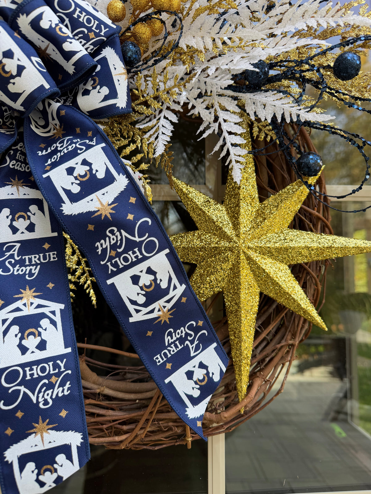 "Reason for the Season" Nativity Christmas Wreath