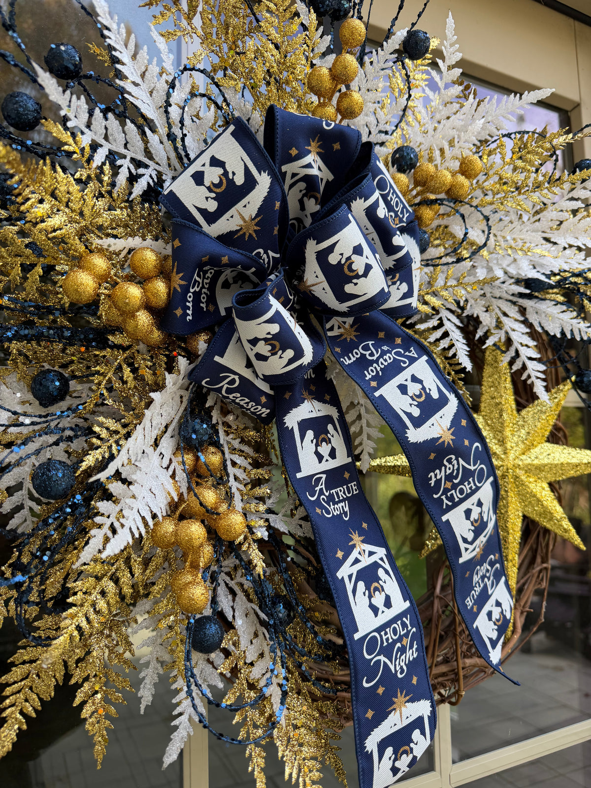 "Reason for the Season" Nativity Christmas Wreath