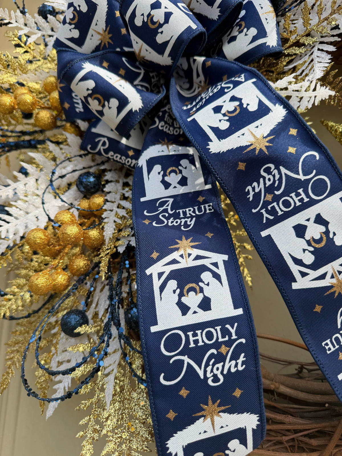 "Reason for the Season" Nativity Christmas Wreath