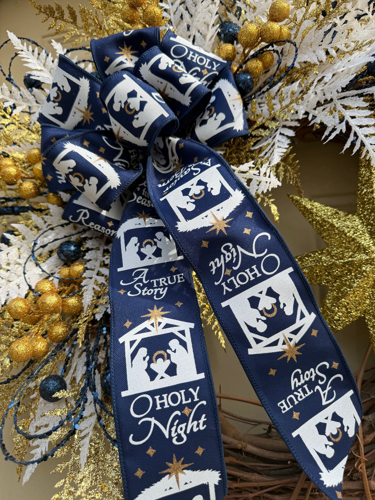 "Reason for the Season" Nativity Christmas Wreath