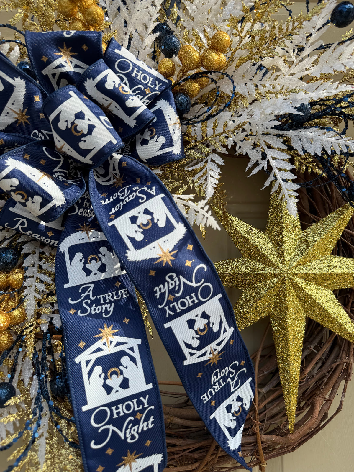 "Reason for the Season" Nativity Christmas Wreath