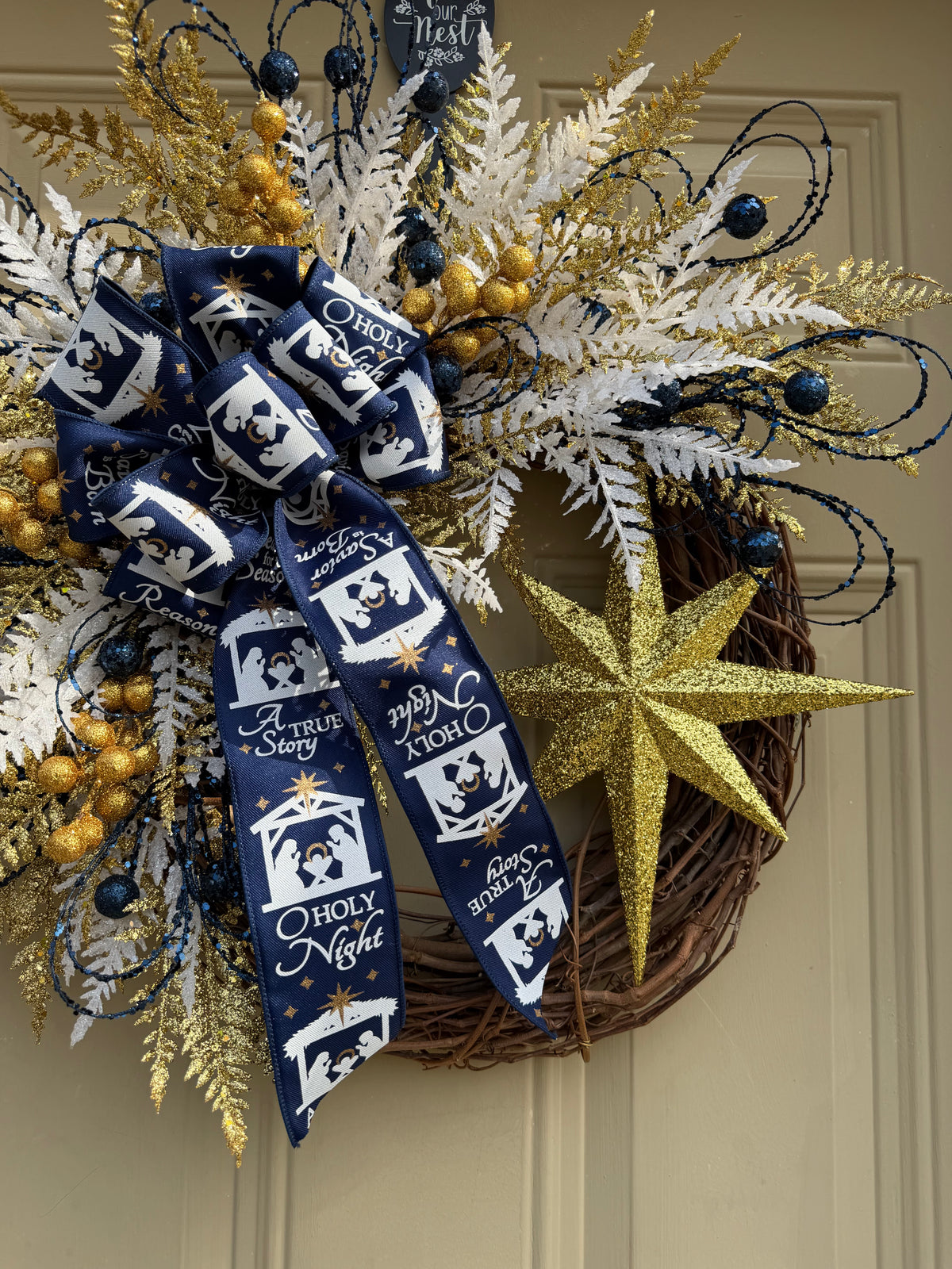 "Reason for the Season" Nativity Christmas Wreath