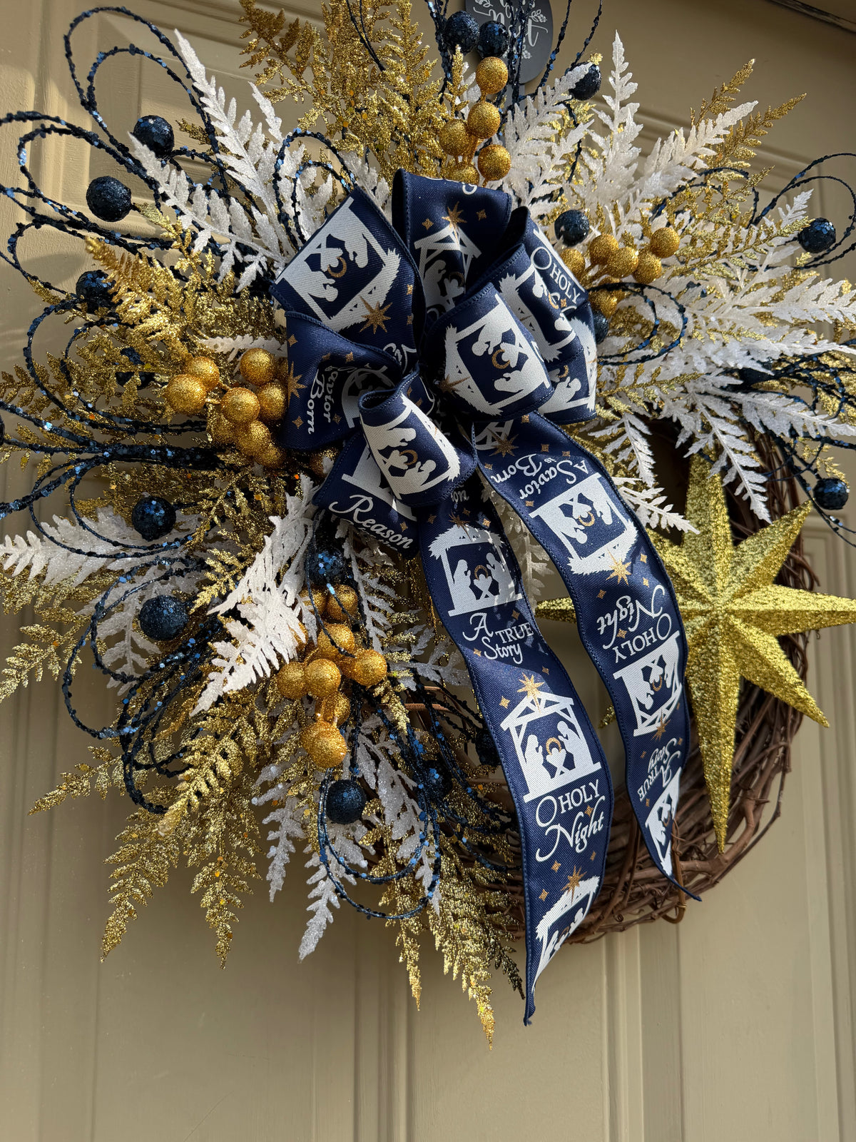 "Reason for the Season" Nativity Christmas Wreath