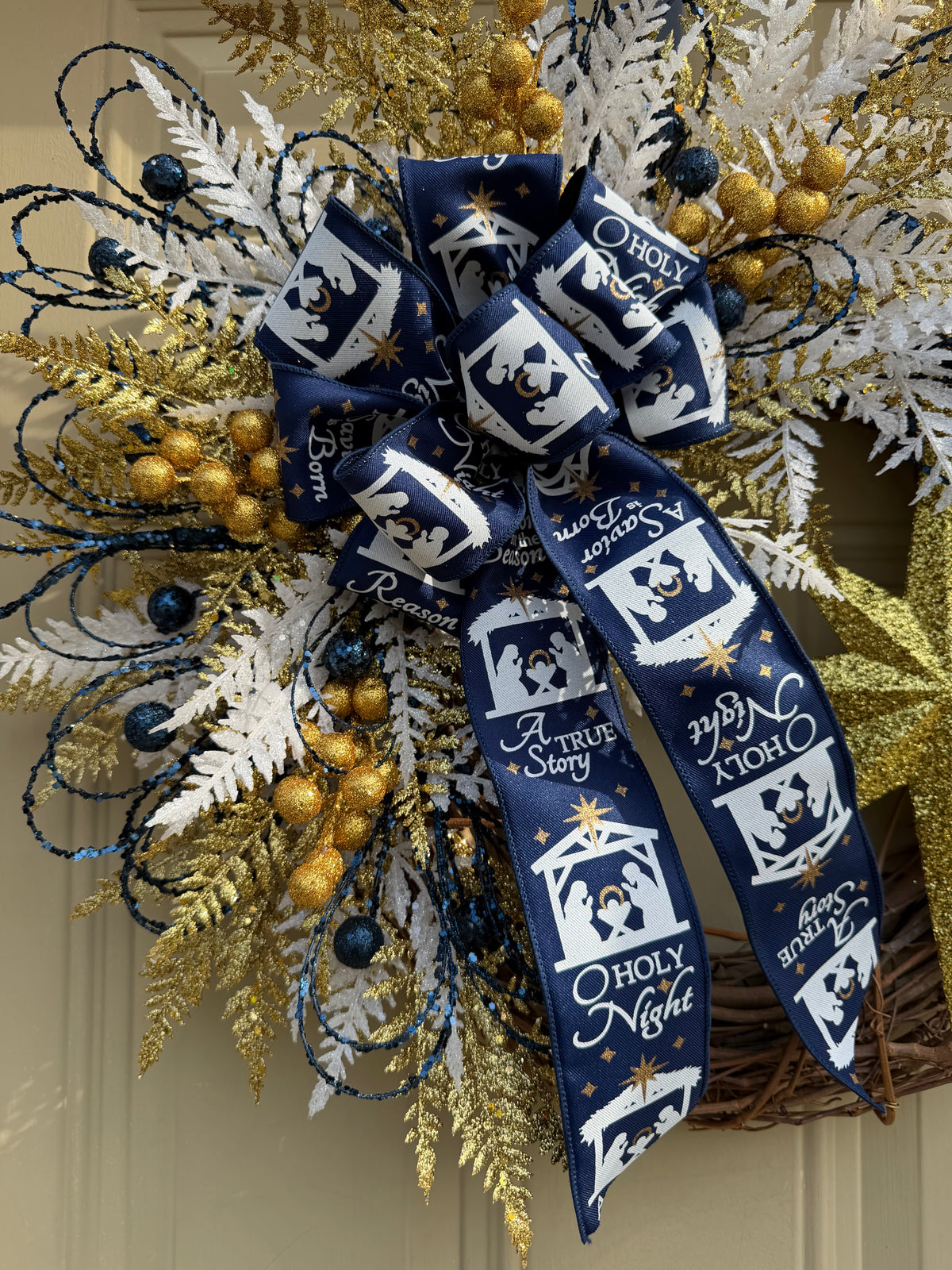 "Reason for the Season" Nativity Christmas Wreath