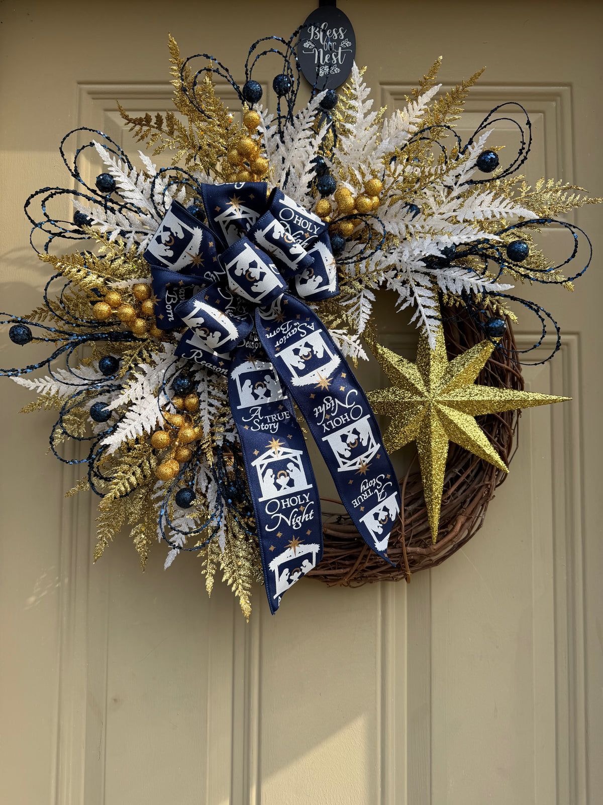 "Reason for the Season" Nativity Christmas Wreath