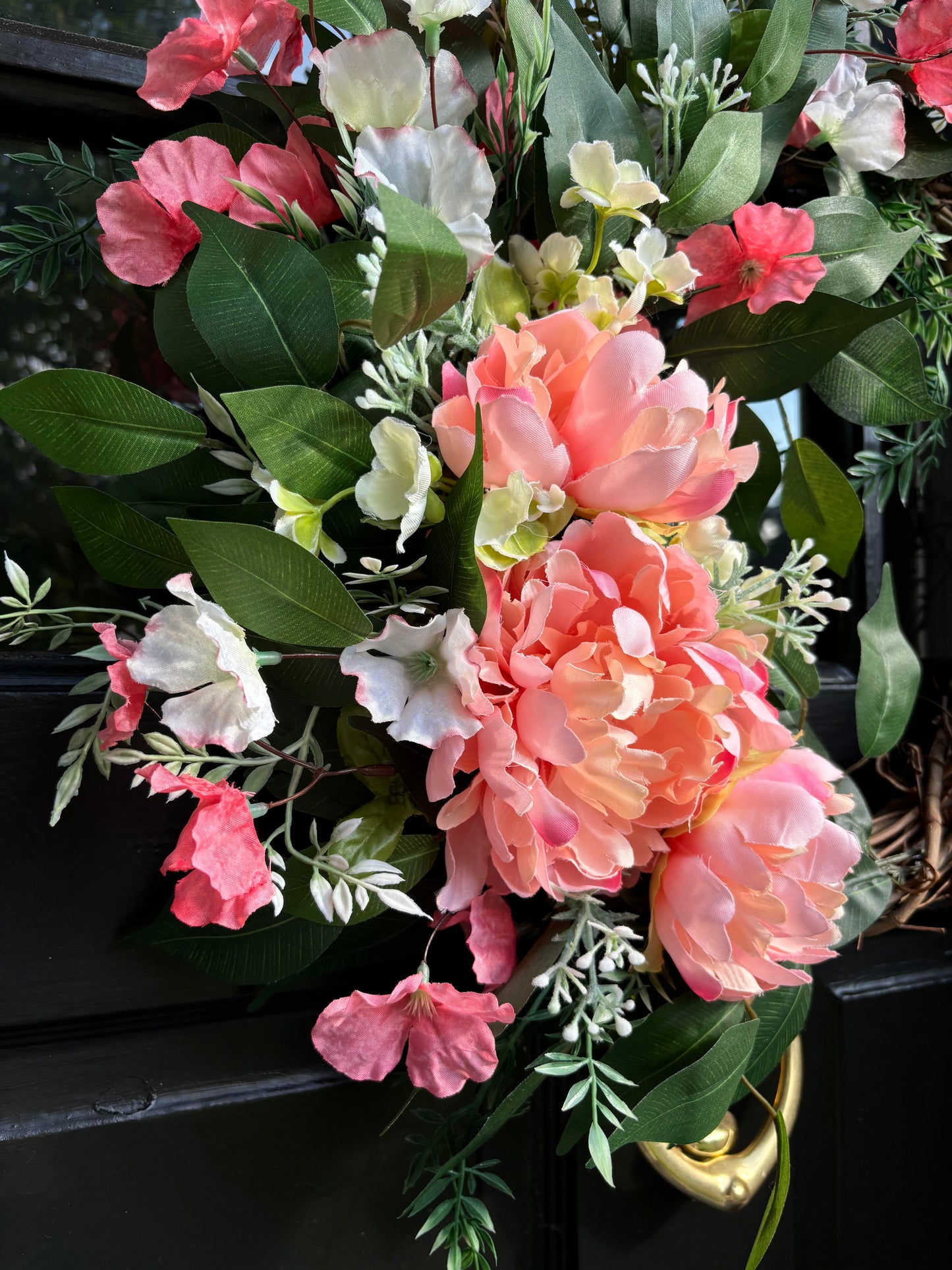 Peach Peony Summer Wreath